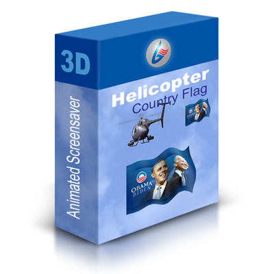 Product picture Helicopter Obama Flag Desktop Screensaver